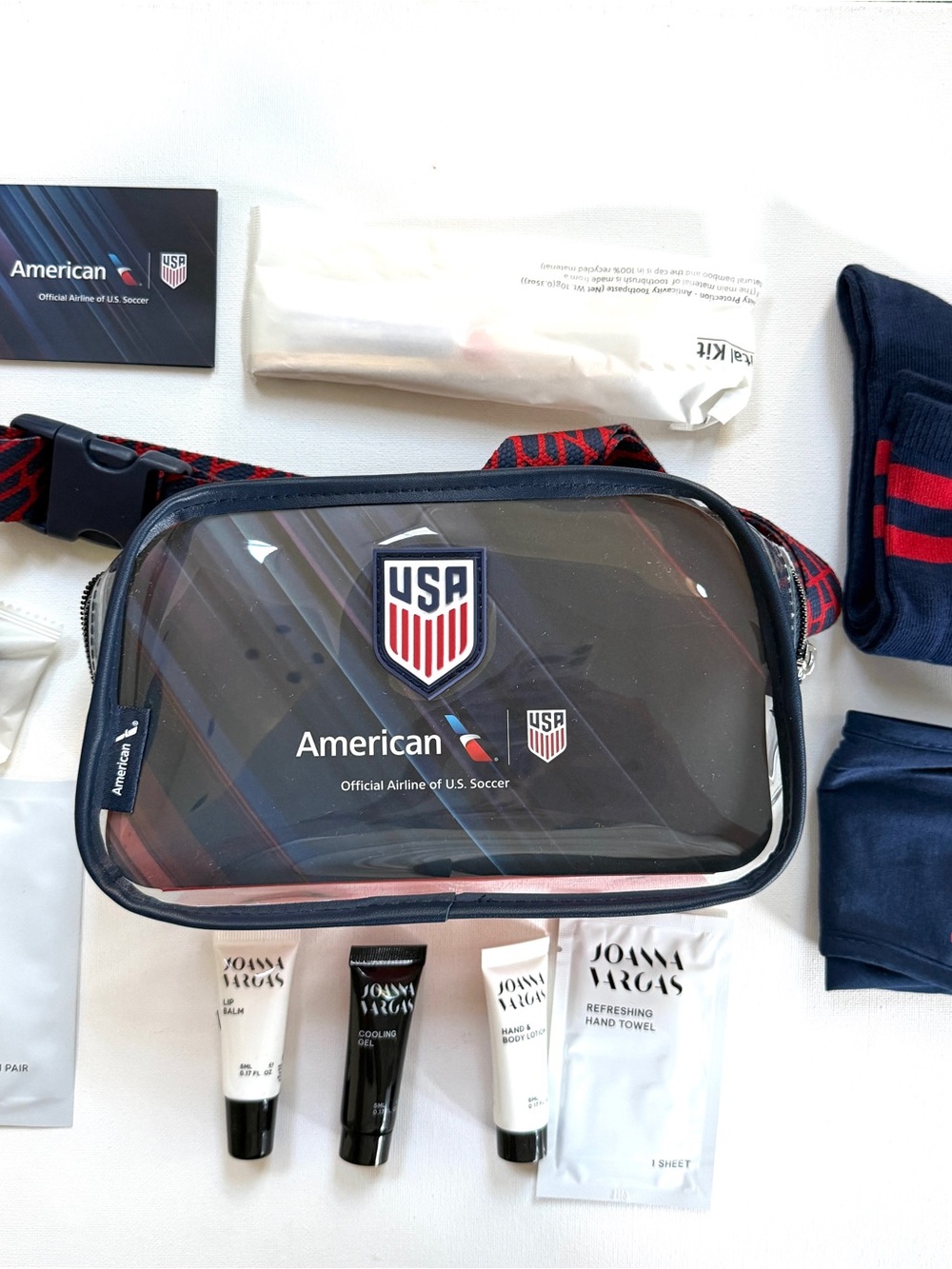 Team USA US Soccer American Airlines clear travel amenity kit